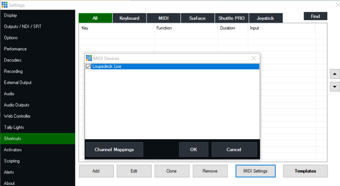 How to use vMix with the Loupedeck MIDI plugin
